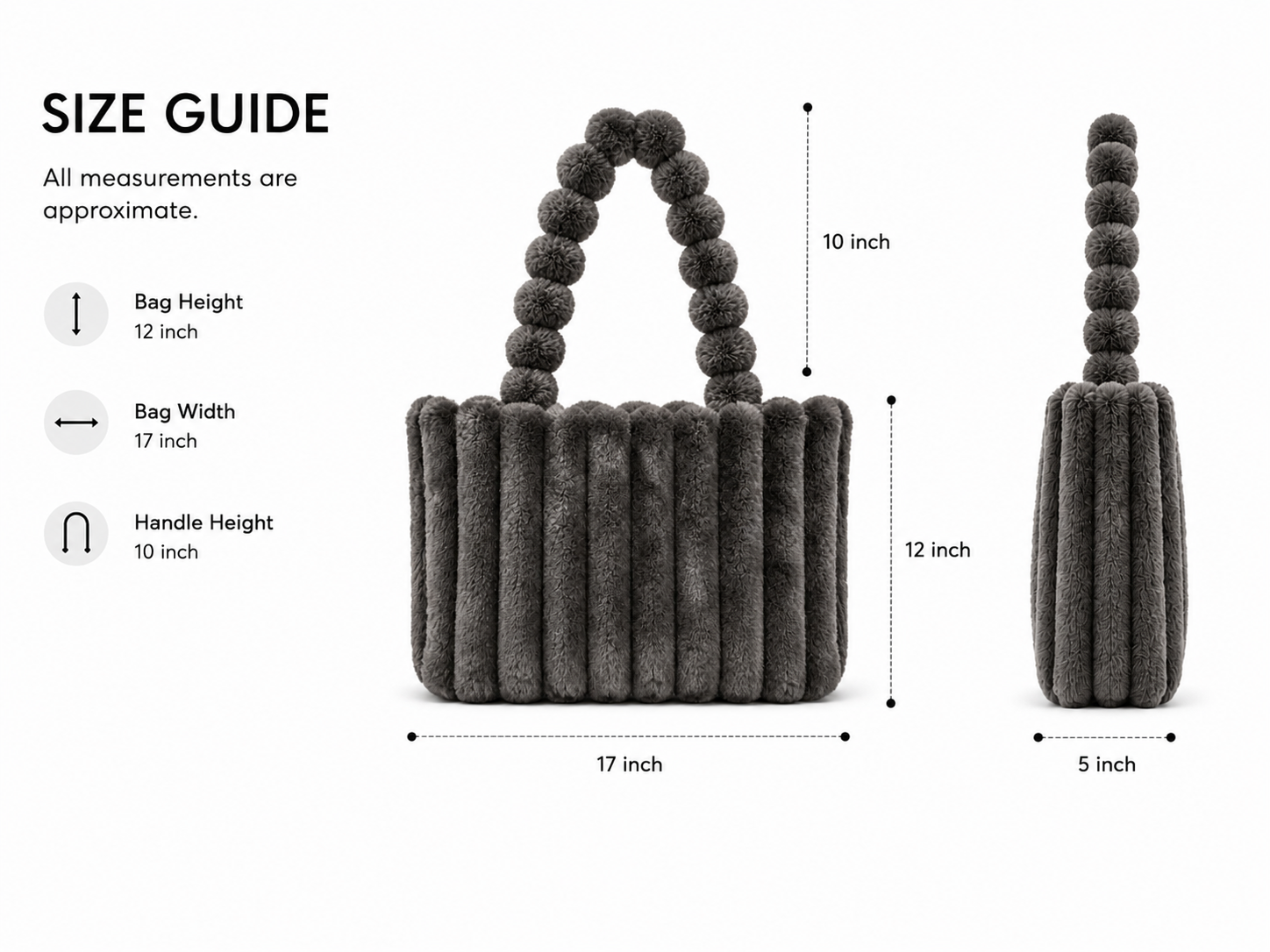 Grey Puff Tote