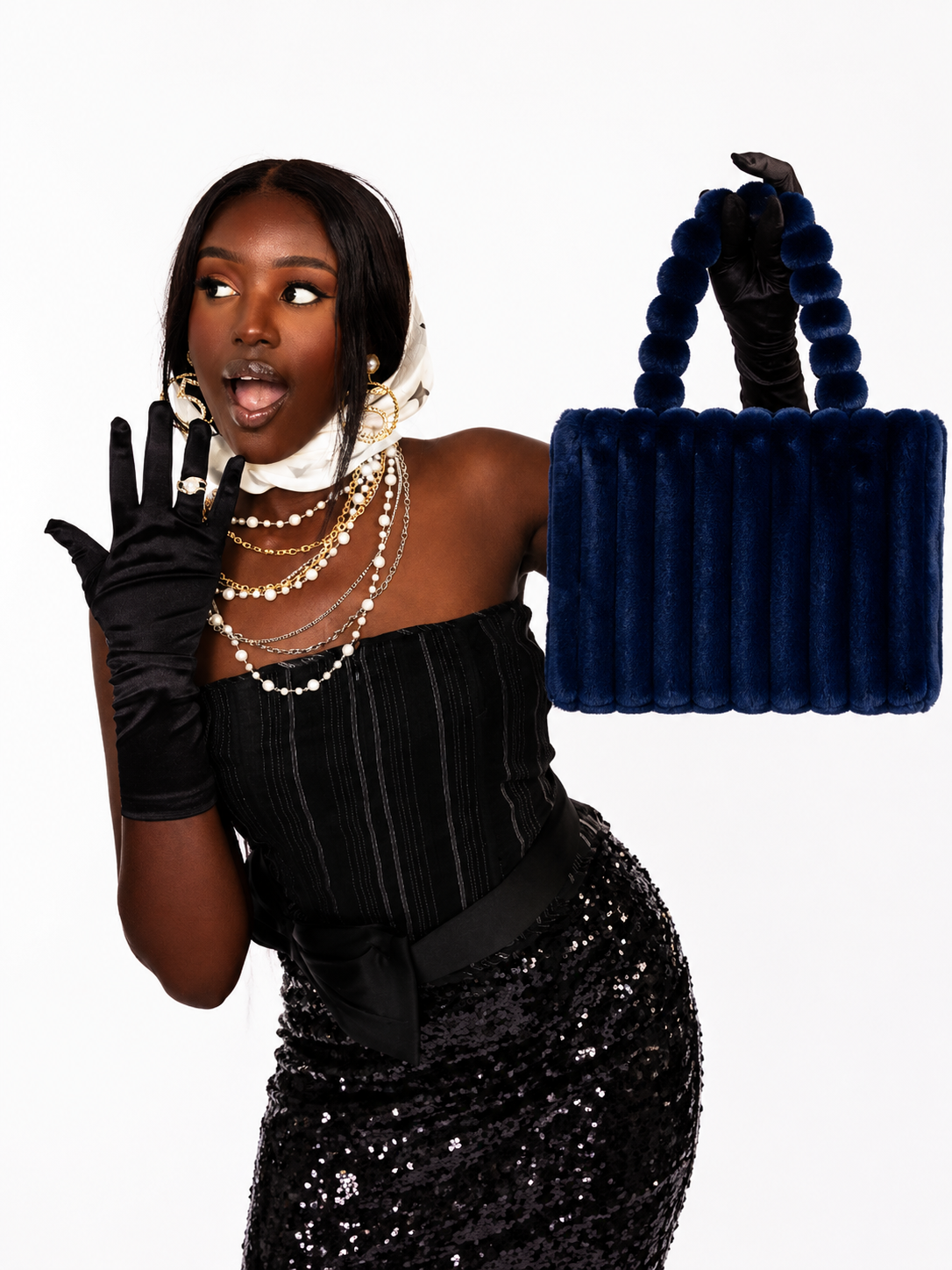 Blue Puff Tote