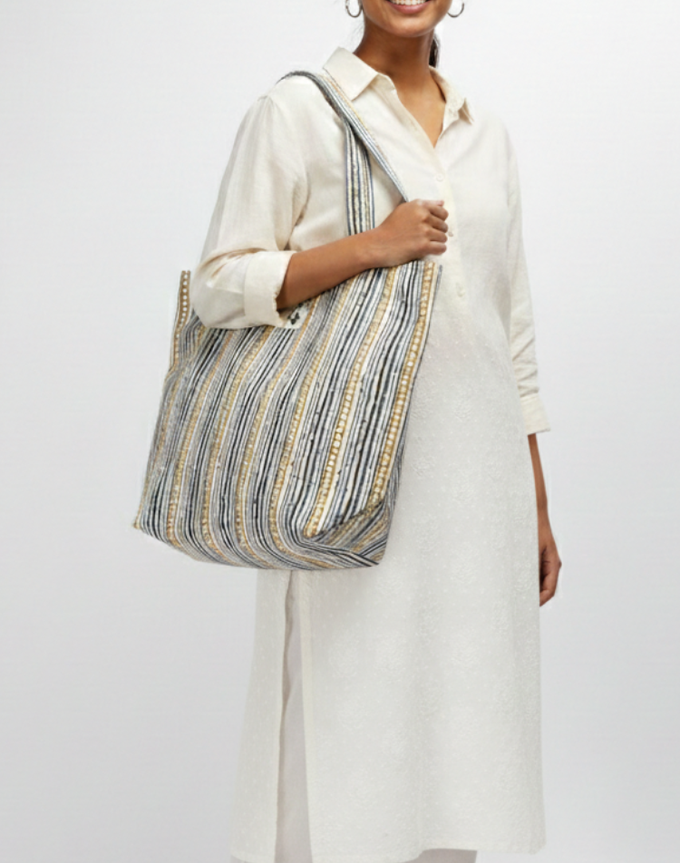 Boho Stripe Tote Bag