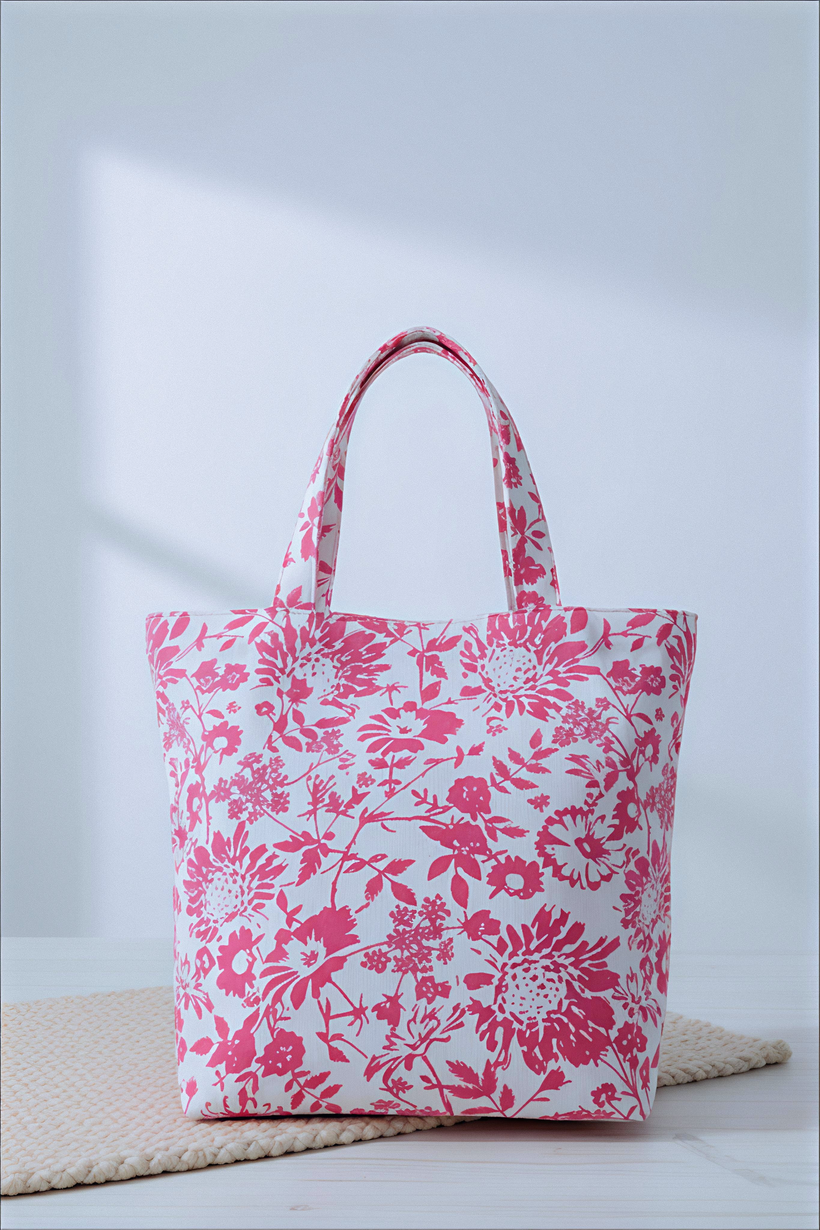 Pink Floral Tote