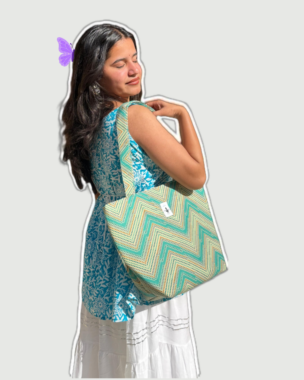 Chevron Print Tote bag
