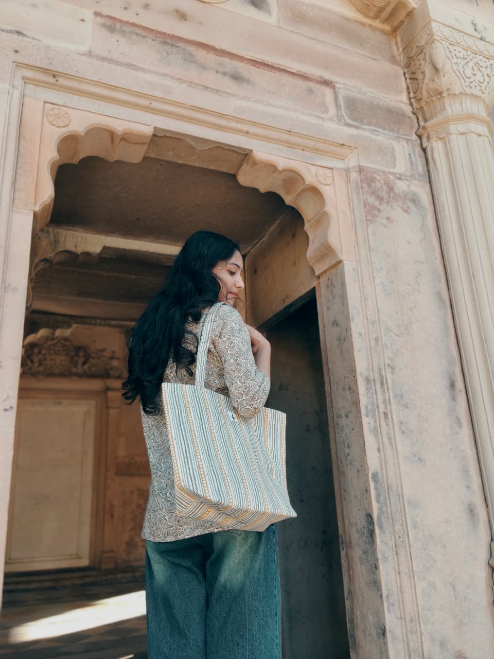 Boho Stripe Tote Bag