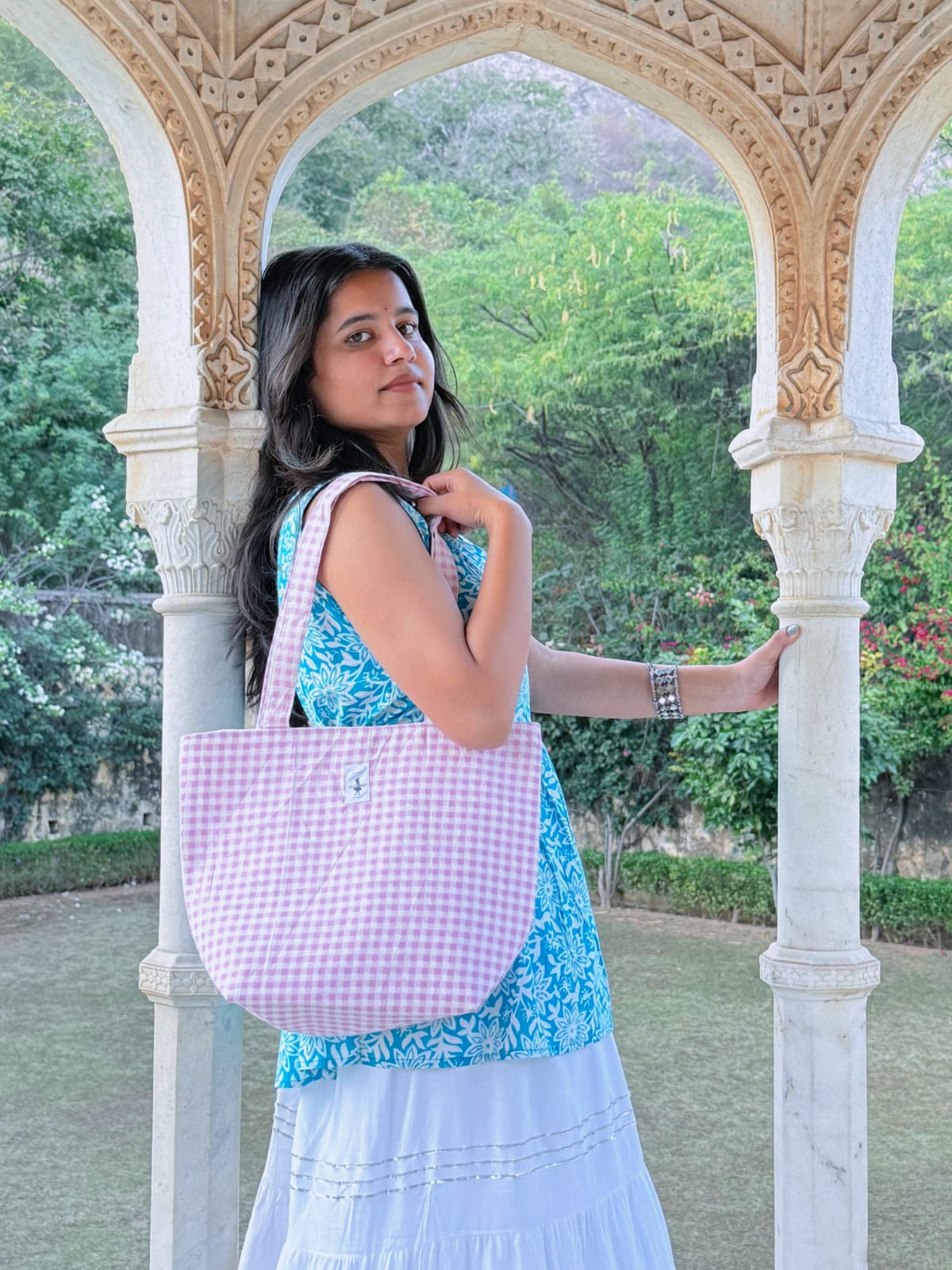Gingham Tote Bag